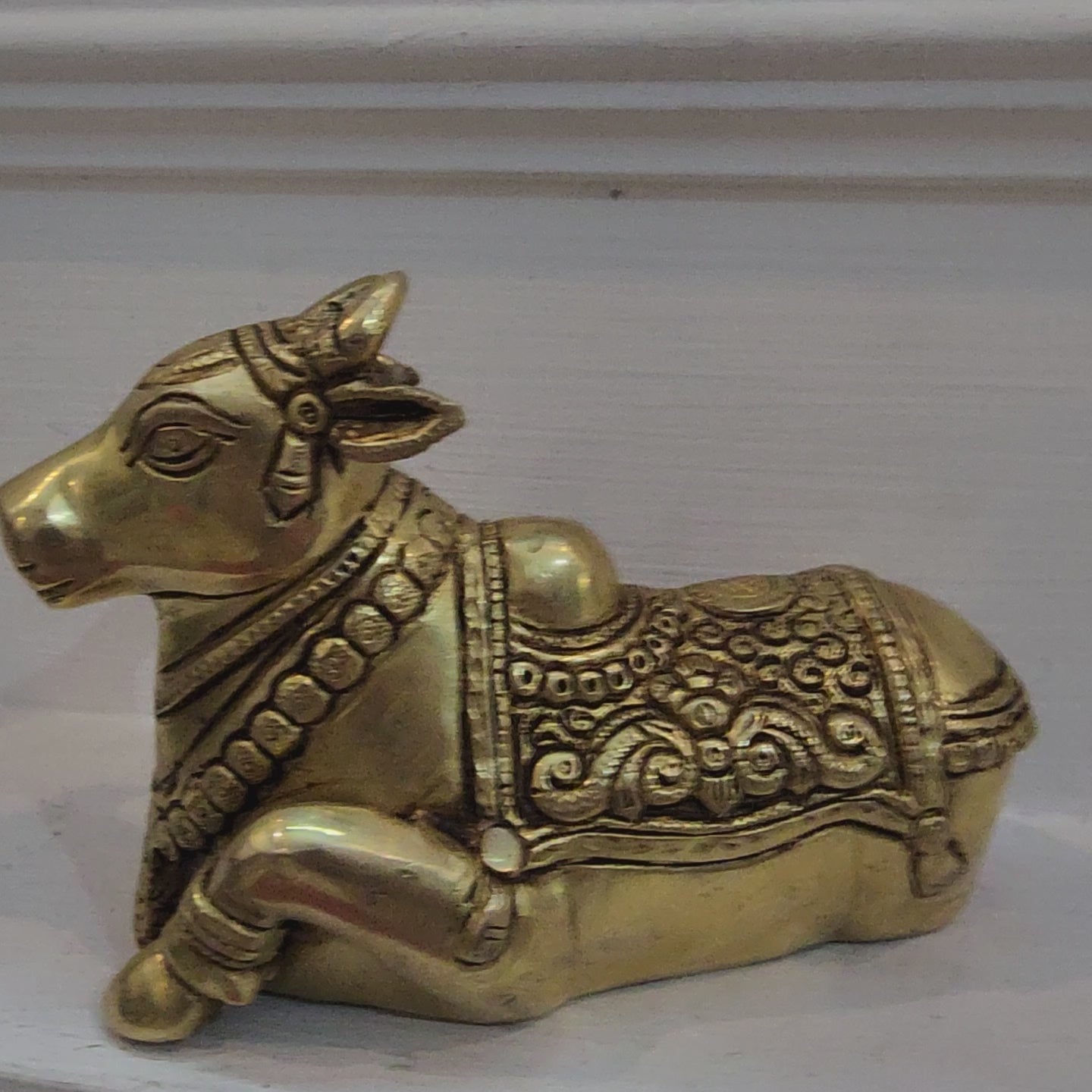 Brass bull nandi statue