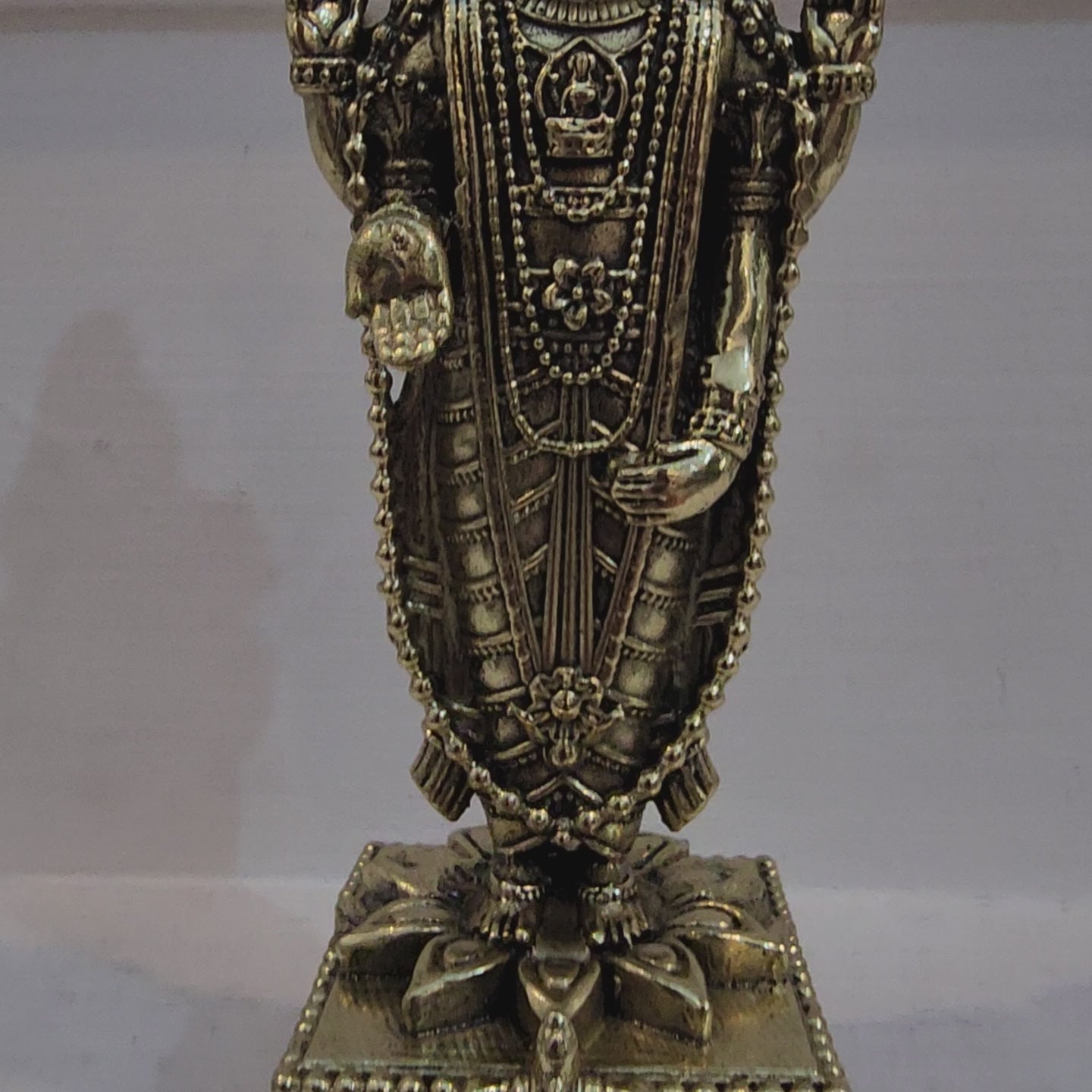6 inch Tirupati Balaji Venkateshwara statue in premium brass