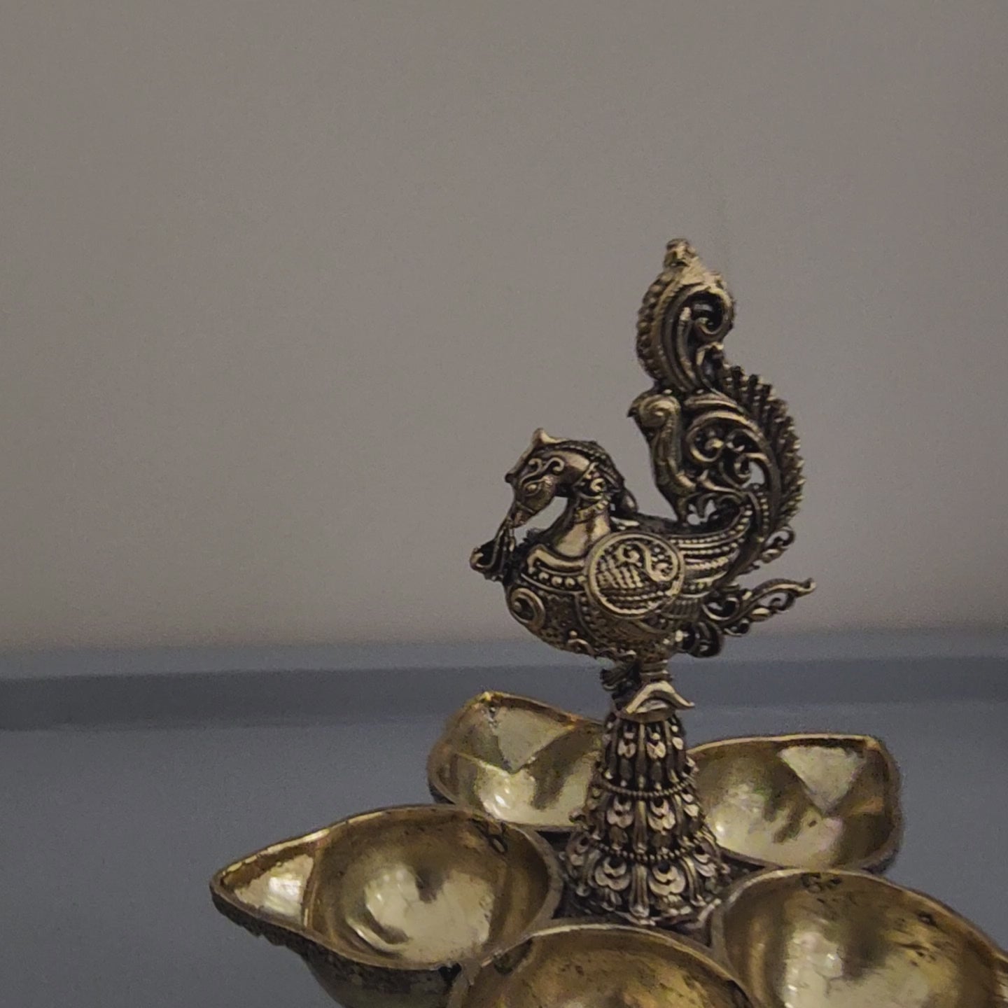 17 cm Annam Bird diya five wick (300 gram)