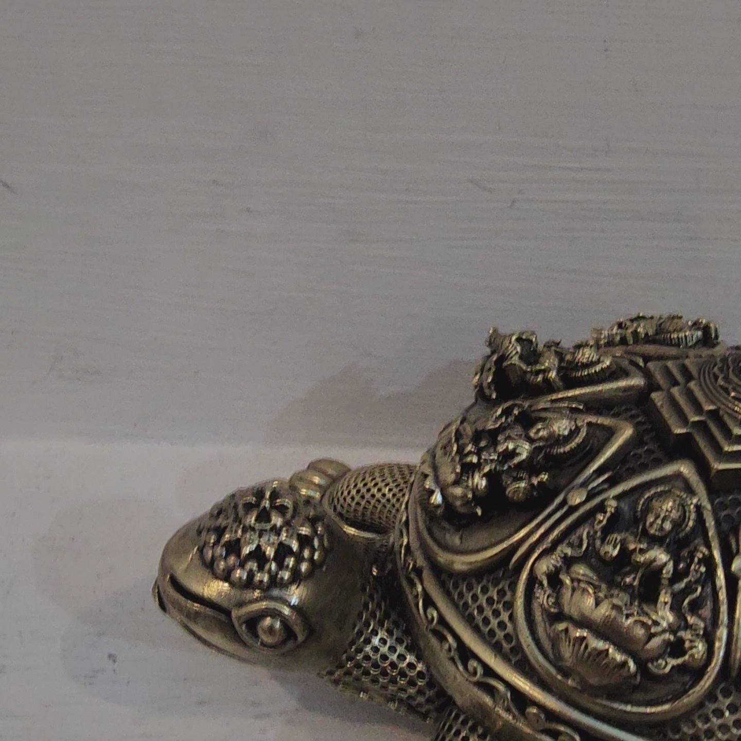 PREMIUM BRASS TURTLE WITH ASHTA LAKSHMI STATUE 