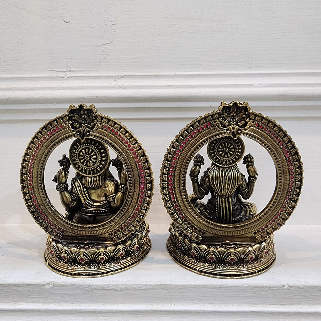 5.5 inch long stone work Laxmi ganesh statue 0.55 kg approx
