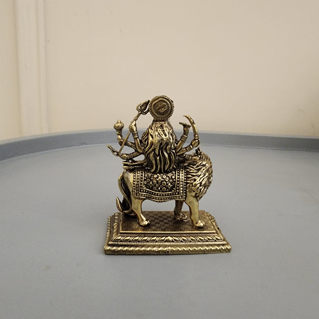 Goddess Durga Statue On Lion 3.5 Inch (130 gram)