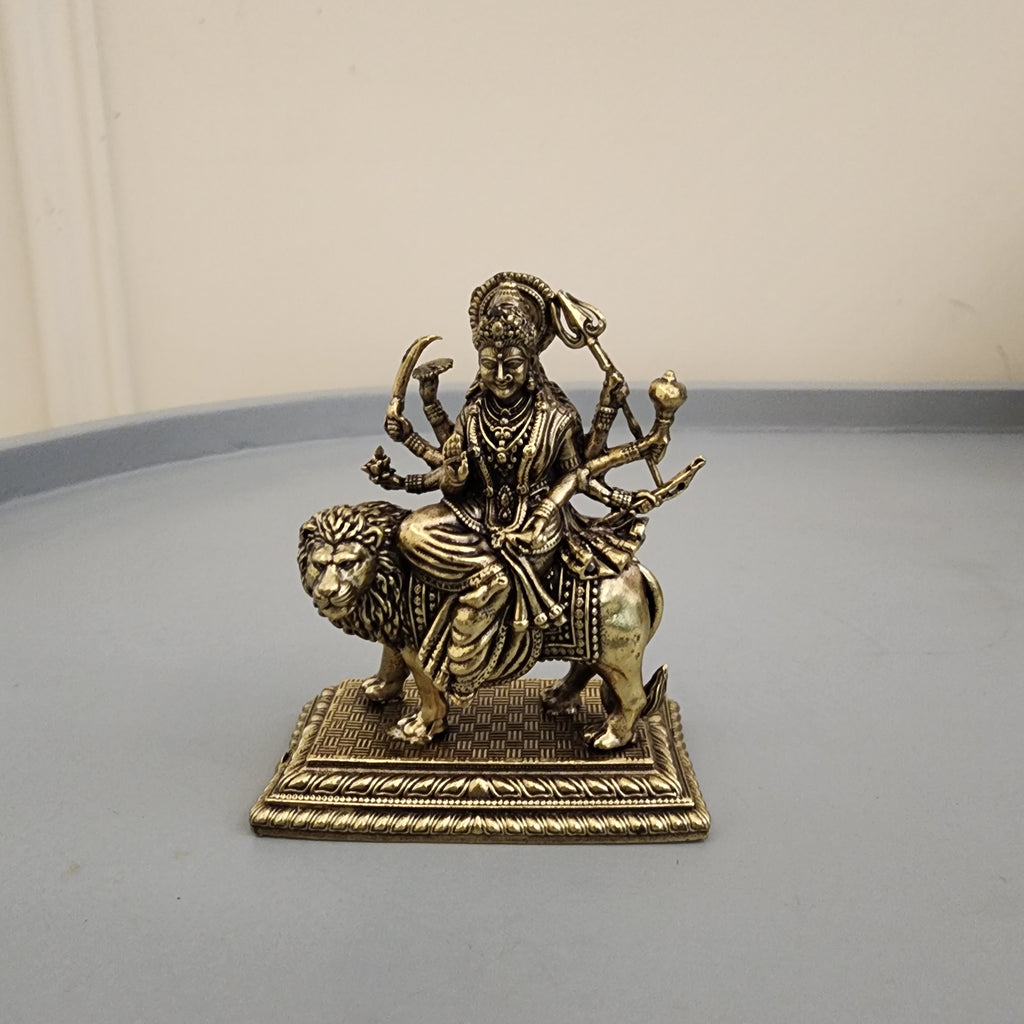 Goddess Durga Statue On Lion 3.5 Inch (130 gram)