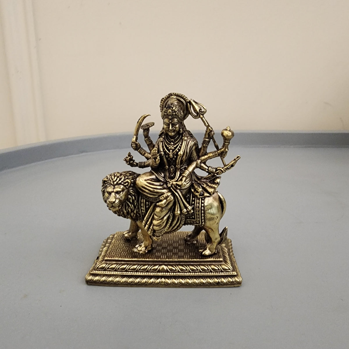 Goddess Durga Statue On Lion 3.5 Inch (130 gram)
