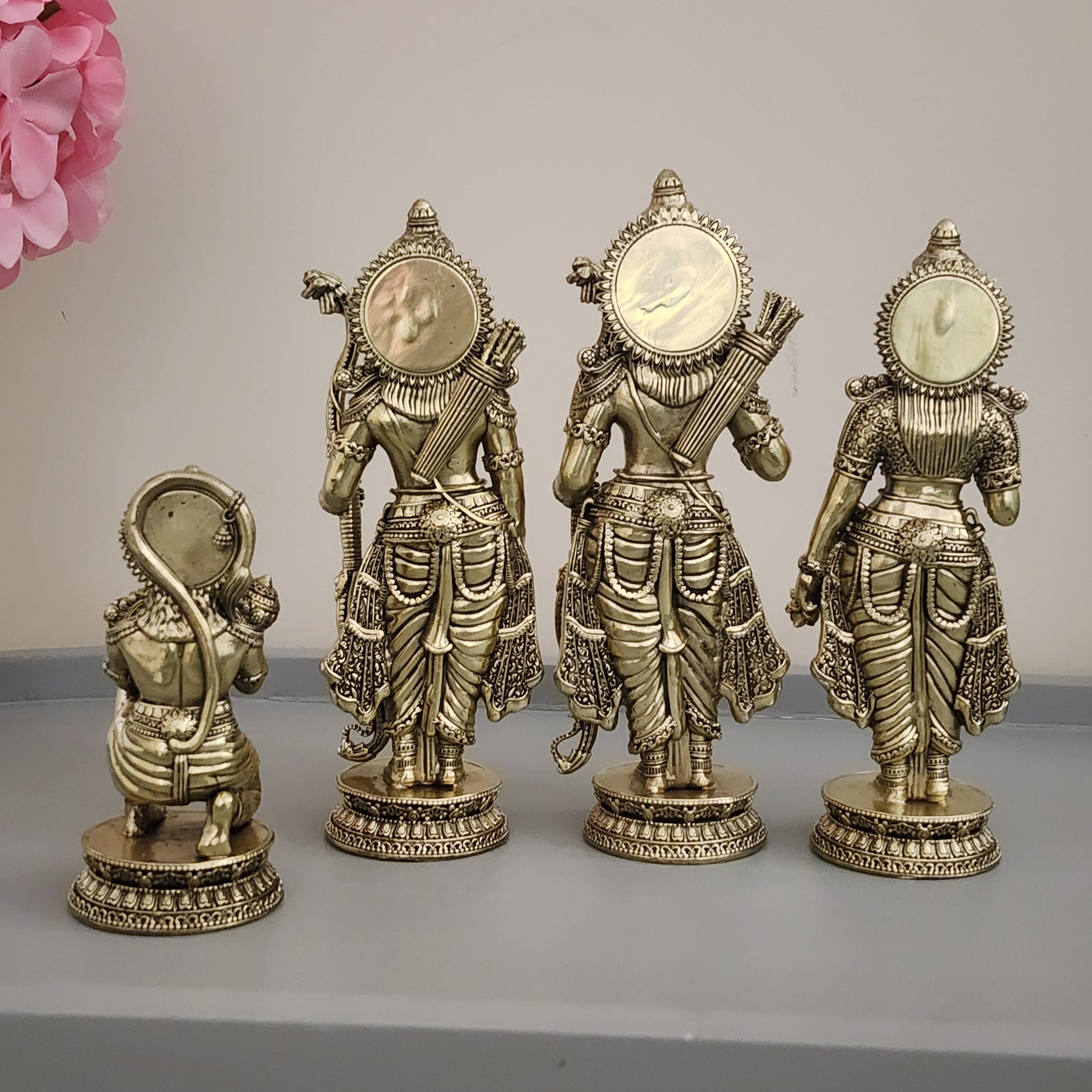 8 inch Ram parivaar idol Ram ji parivaar idol (ram darbar)  in premium brass