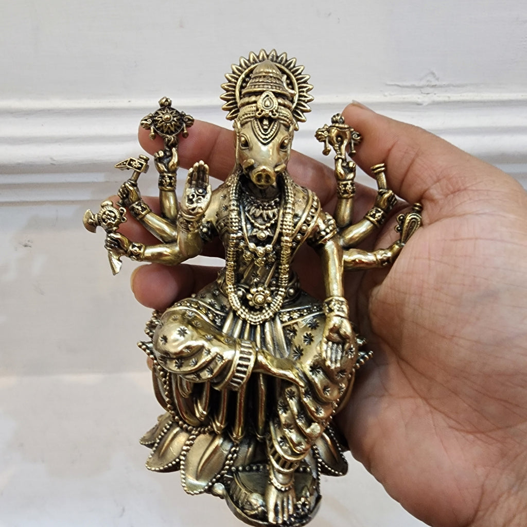 5 inch Varahi idol with premium brass