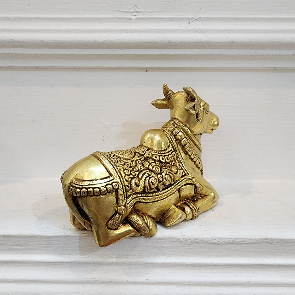 Brass bull nandi statue