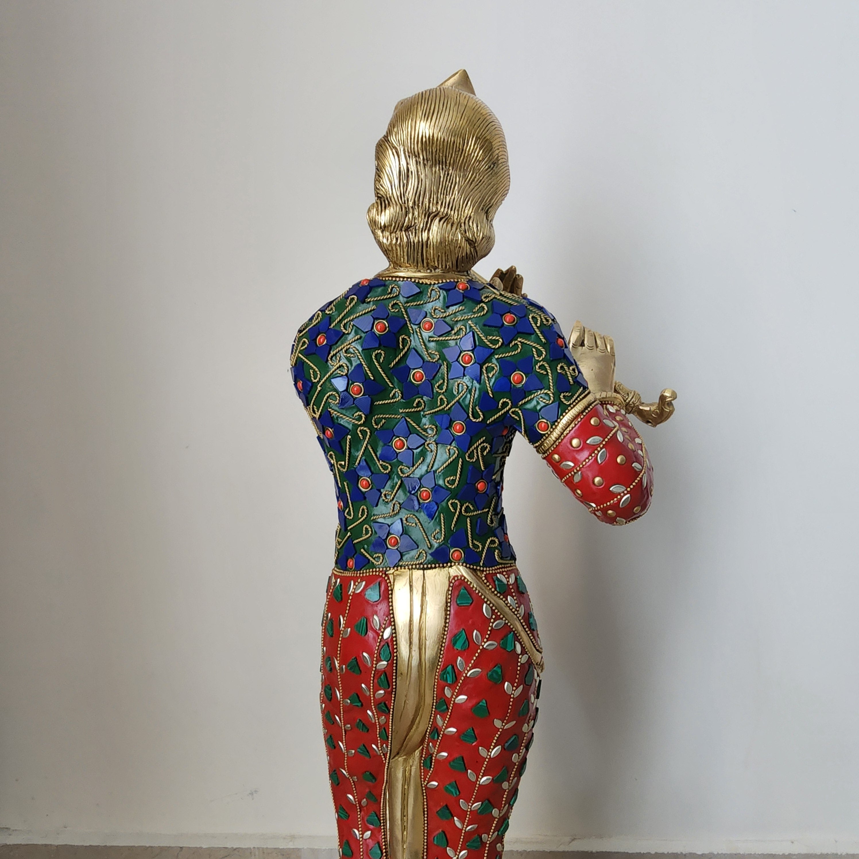30 inch Krishna murti with stone work