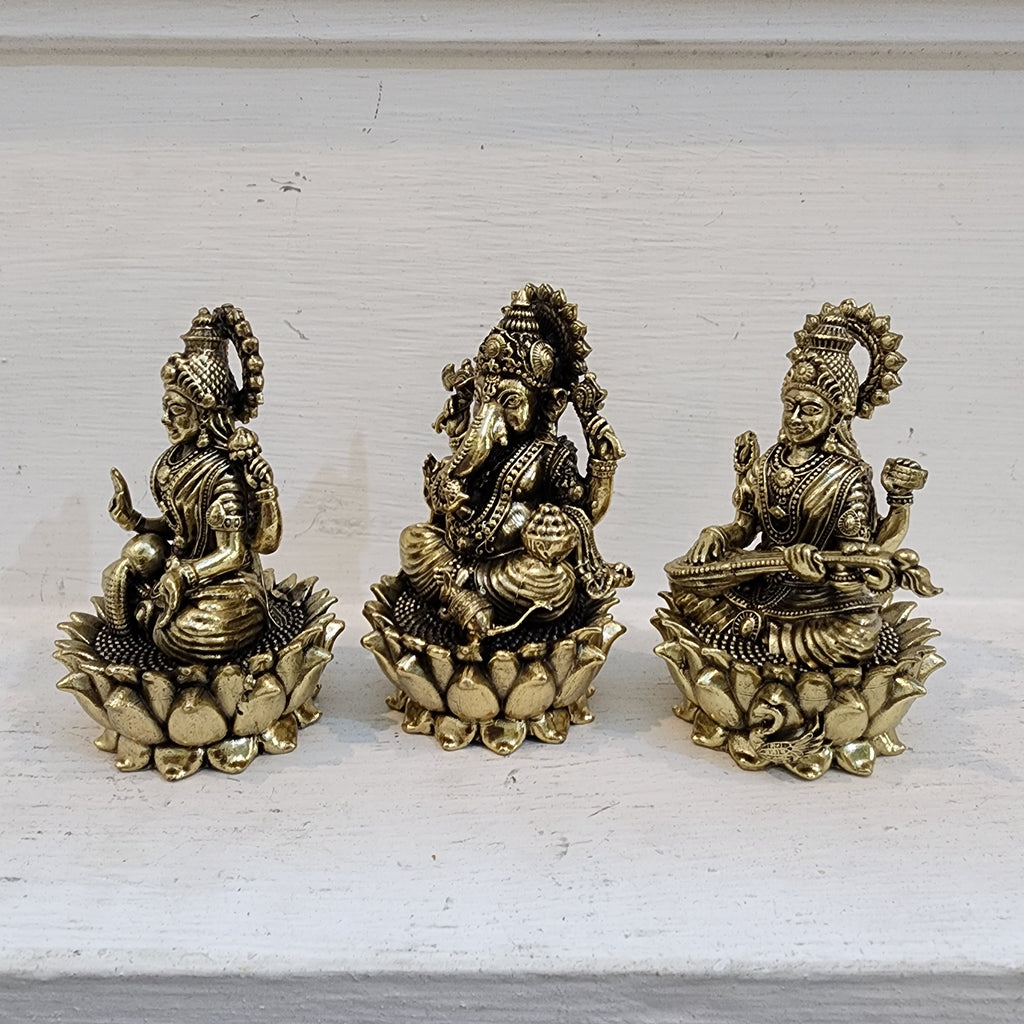 8 cm Laxmi ganesh Saraswati set idols