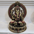 5.5 inch long stone work ganesh statue 0.55 kg approx