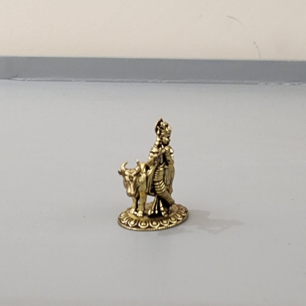 1 inch Cow krishna miniature idol 7 gram
