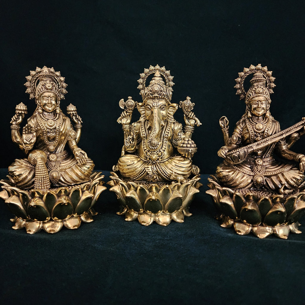 6 inch Hindu god goddess statue set