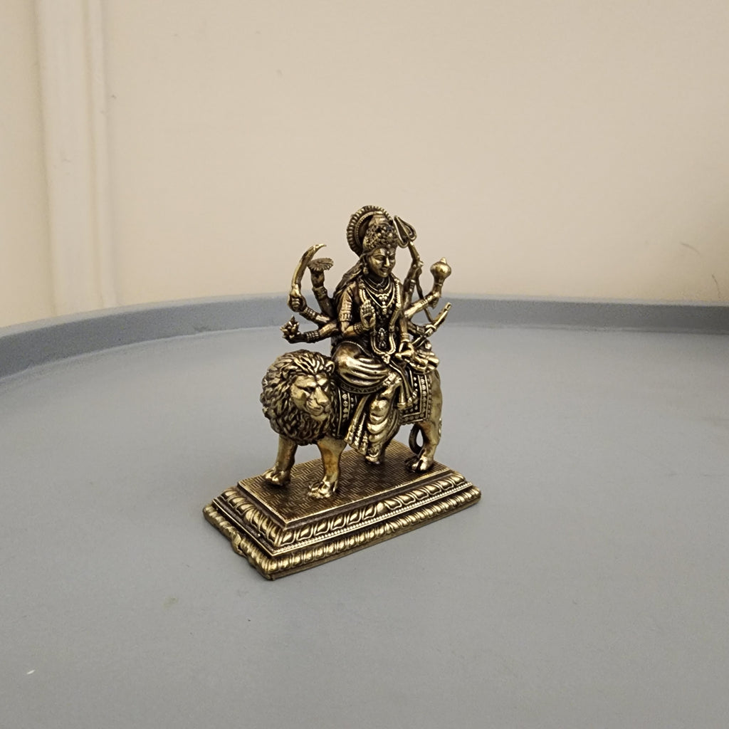 Goddess Durga Statue On Lion 3.5 Inch (130 gram)