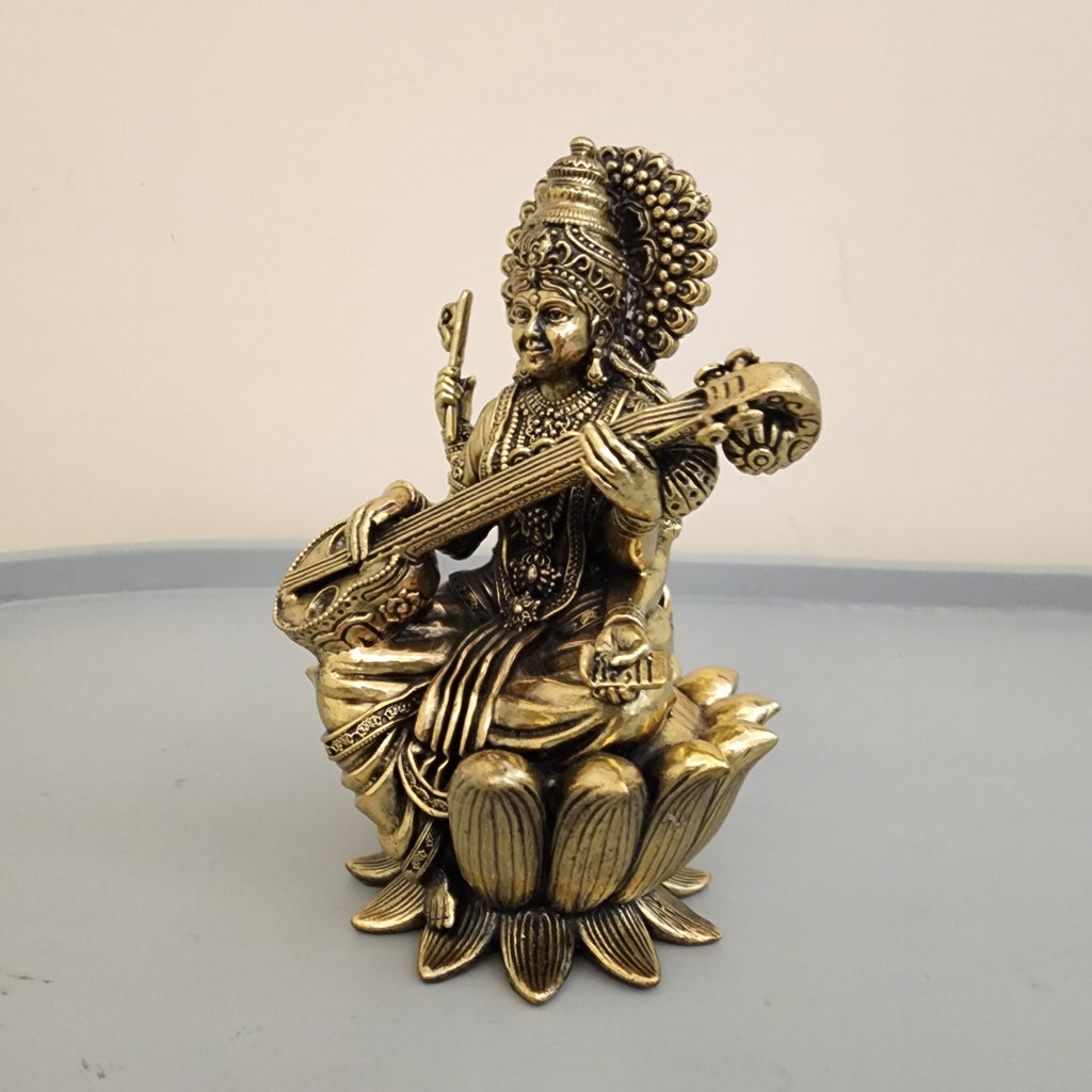 6 inch Saraswati Statue