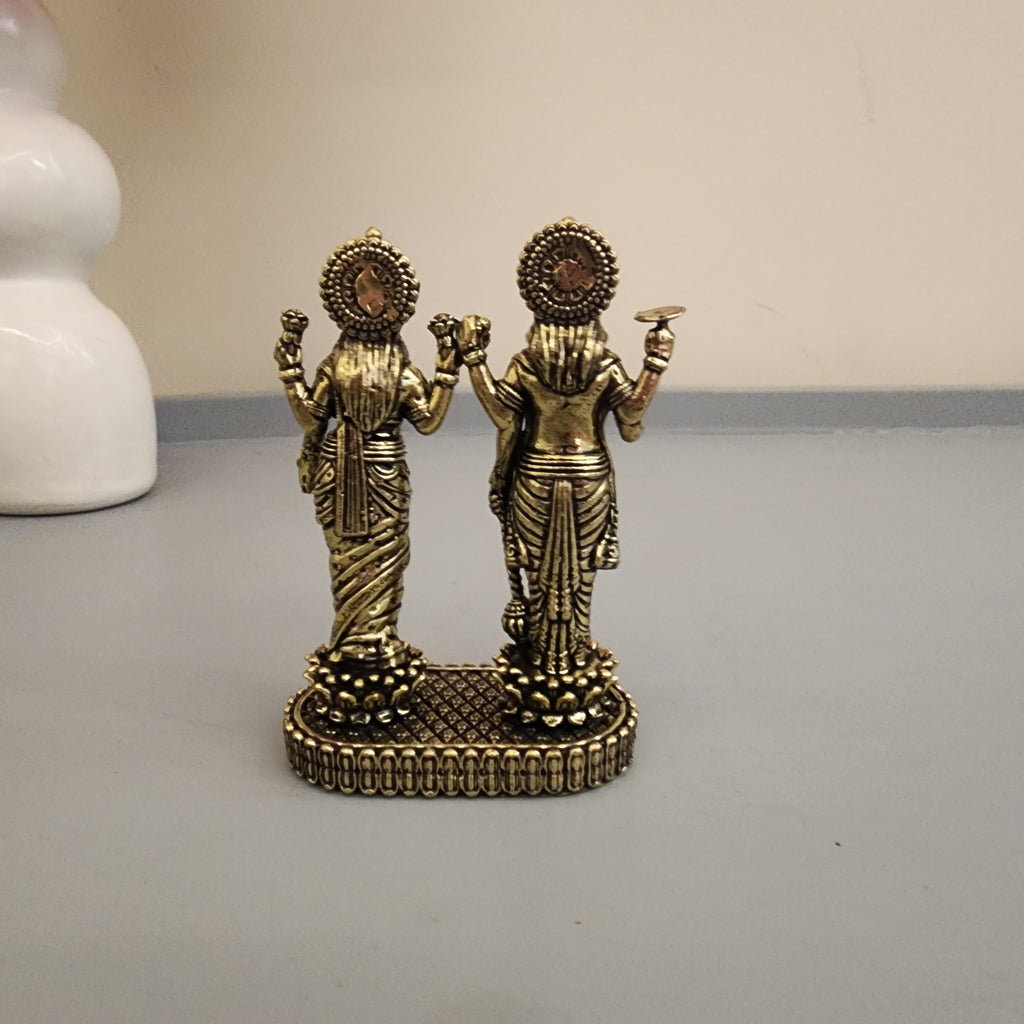 3 inch premium brass Small Vishnu Laxmi Statue 128 gram