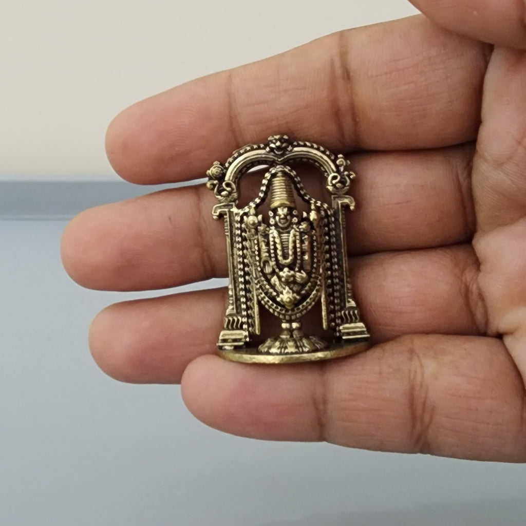 1.4 inch Tirupati balaji miniature idol 18 gram