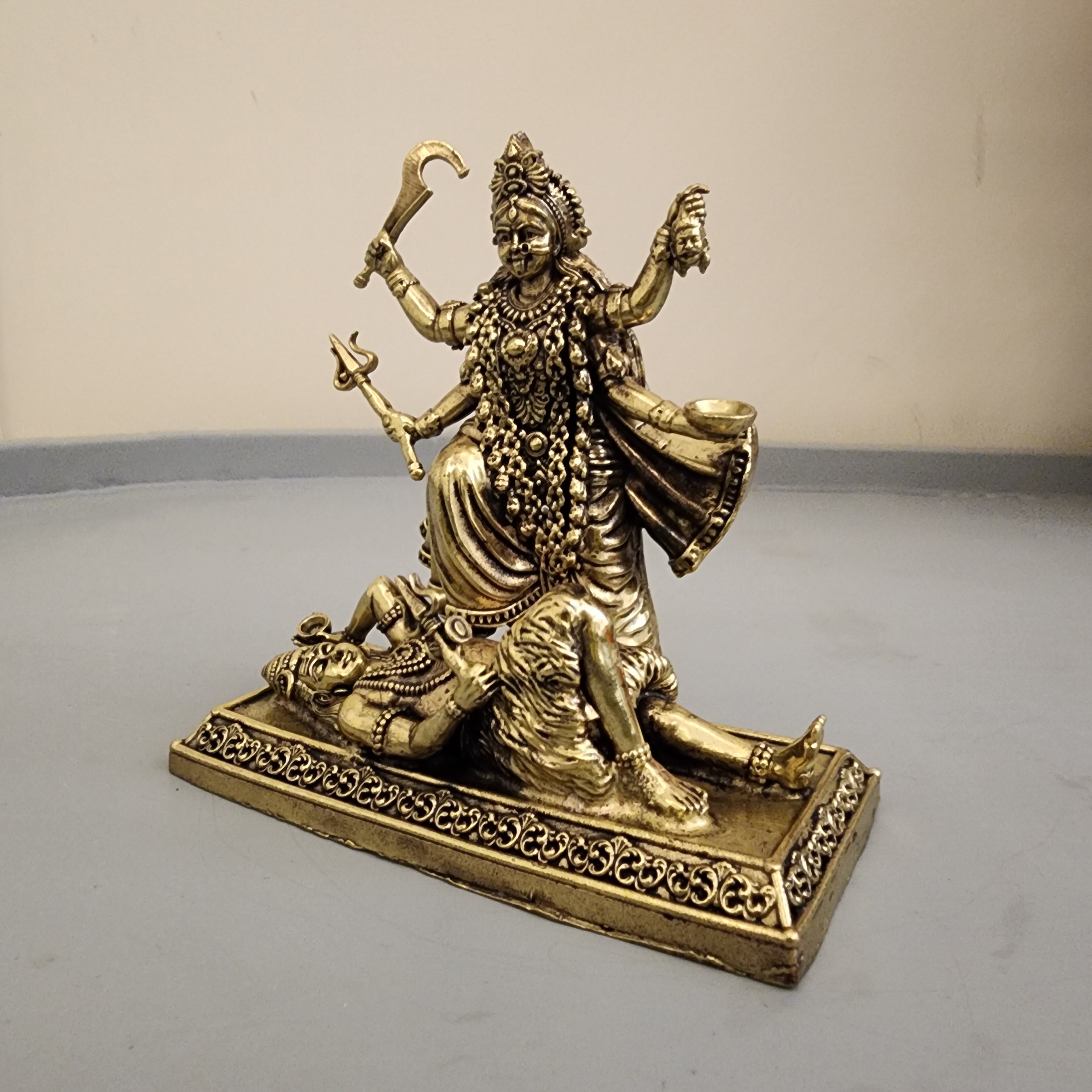 Goddess Brass Kali Idol Premium Brass 4 Inch Maa Kalika murti