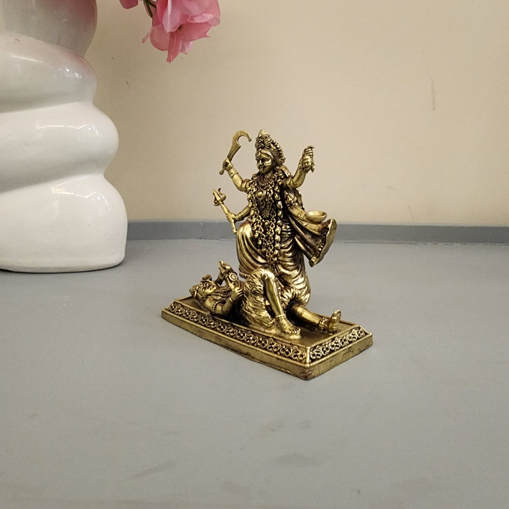 Goddess Brass Kali Idol Premium Brass 4 Inch Maa Kalika murti