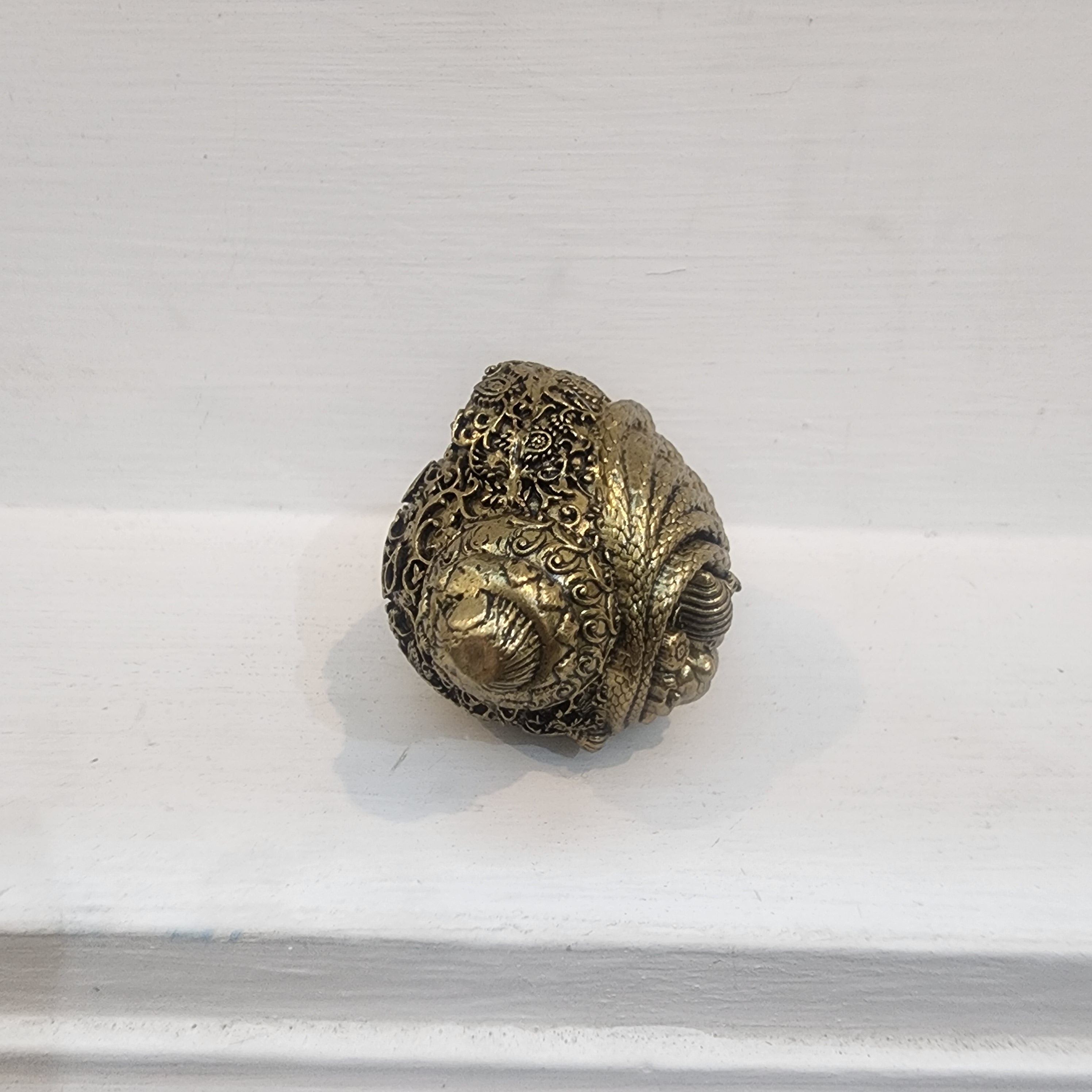 Brass Narayan Shankh I Conch Shell 4 inch | 120 grams