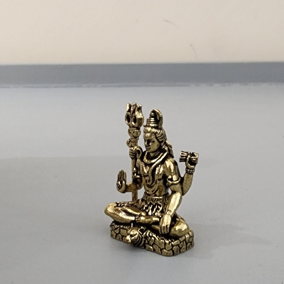 1.2 inch Blessing lord shiva miniature idol