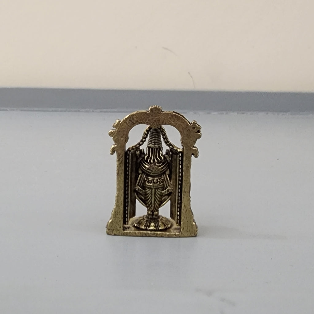 1.4 inch Tirupati balaji miniature idol 18 gram