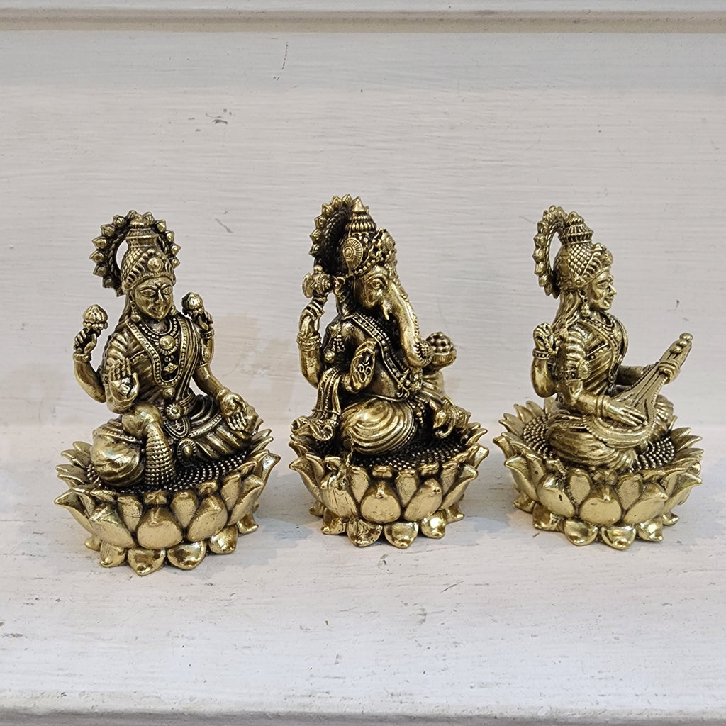 8 cm Laxmi ganesh Saraswati set idols
