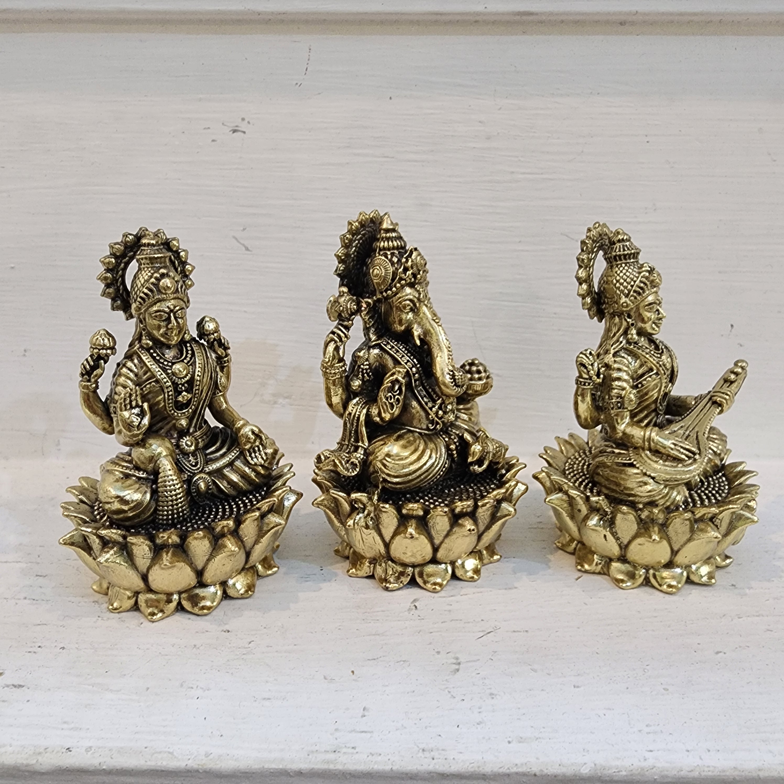 8 cm Laxmi ganesh Saraswati set idols