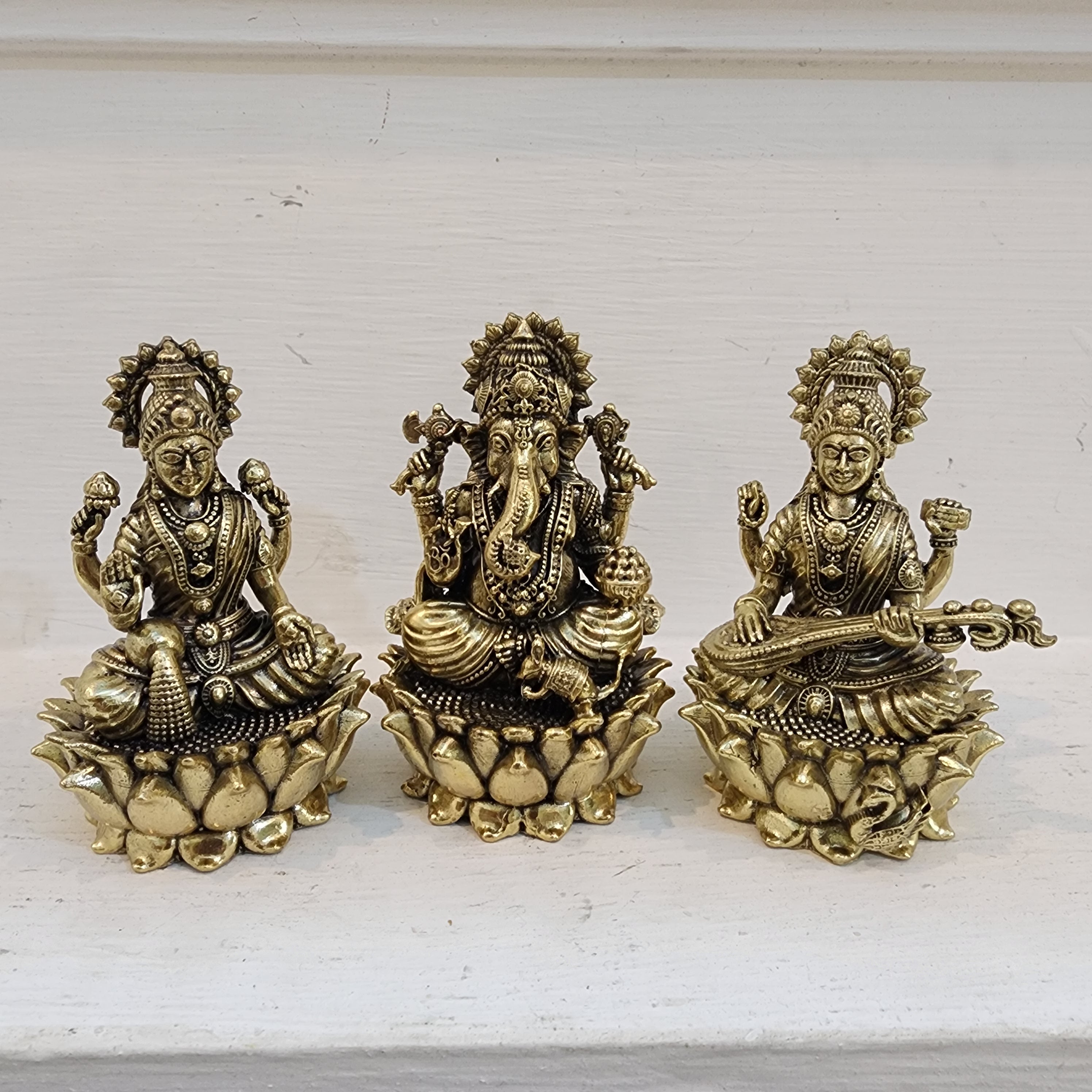 8 cm Laxmi ganesh Saraswati set idols