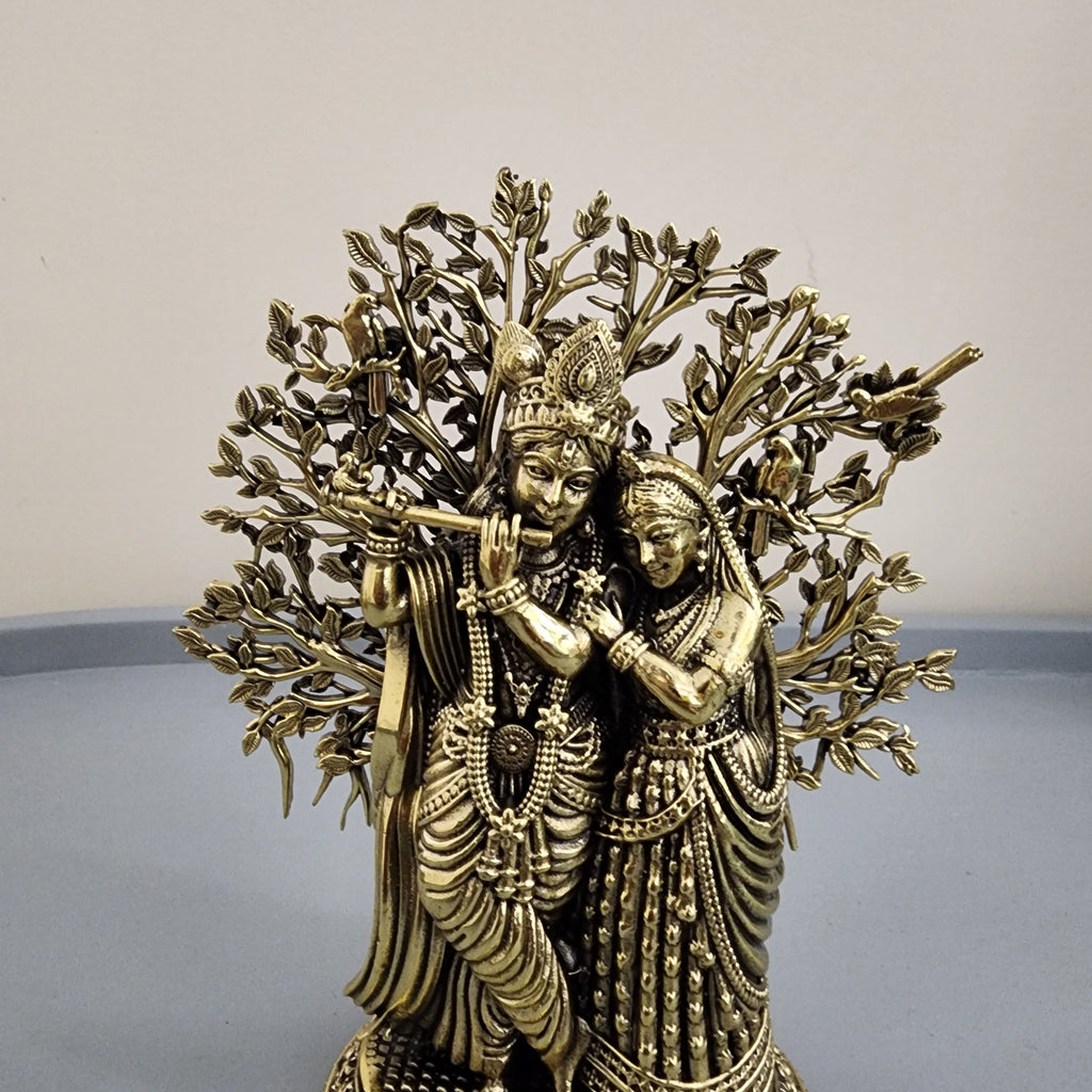 16 cm Radha Krishna with tree