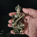 4 inch Saraswati Premium brass statue
