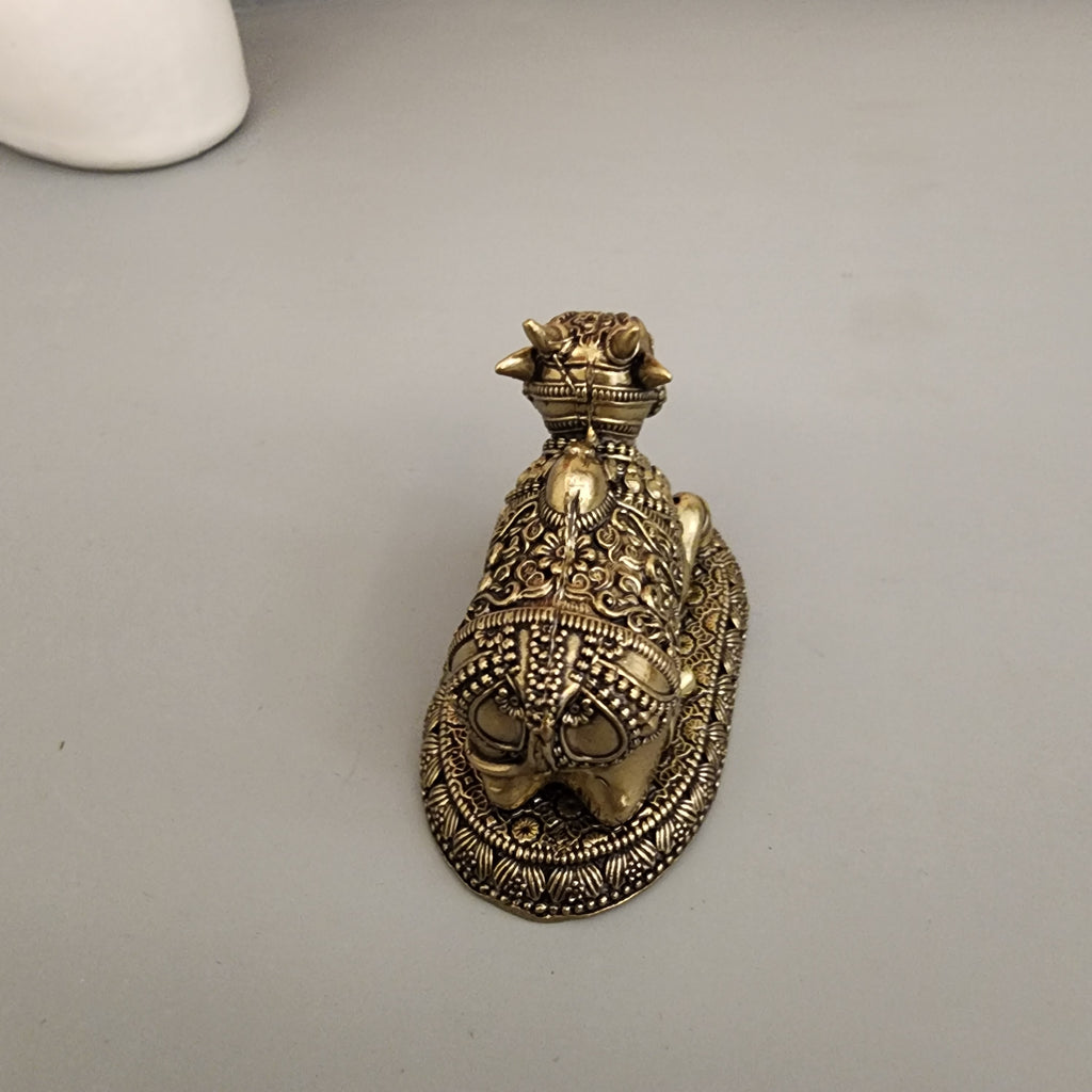 Nandi Statue Premium Brass 2 / 4 inch (70 gram / 480 gram)