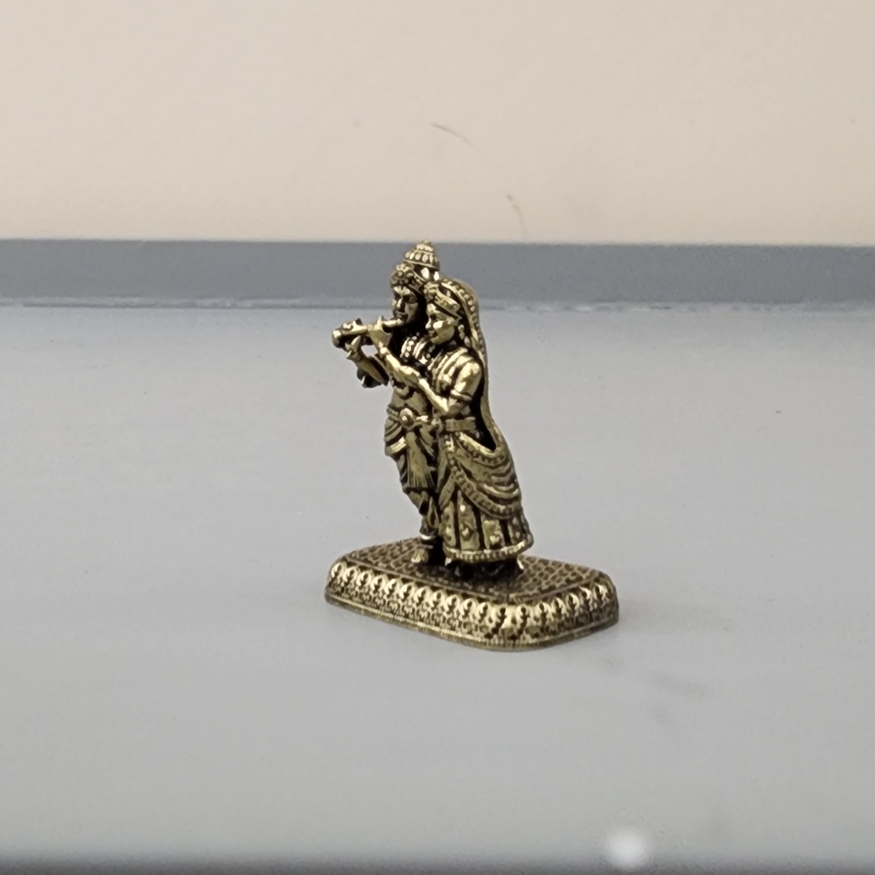 Miniature radha krishna idol