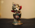 Brass Dancing Ganesh Statue 6 Inch