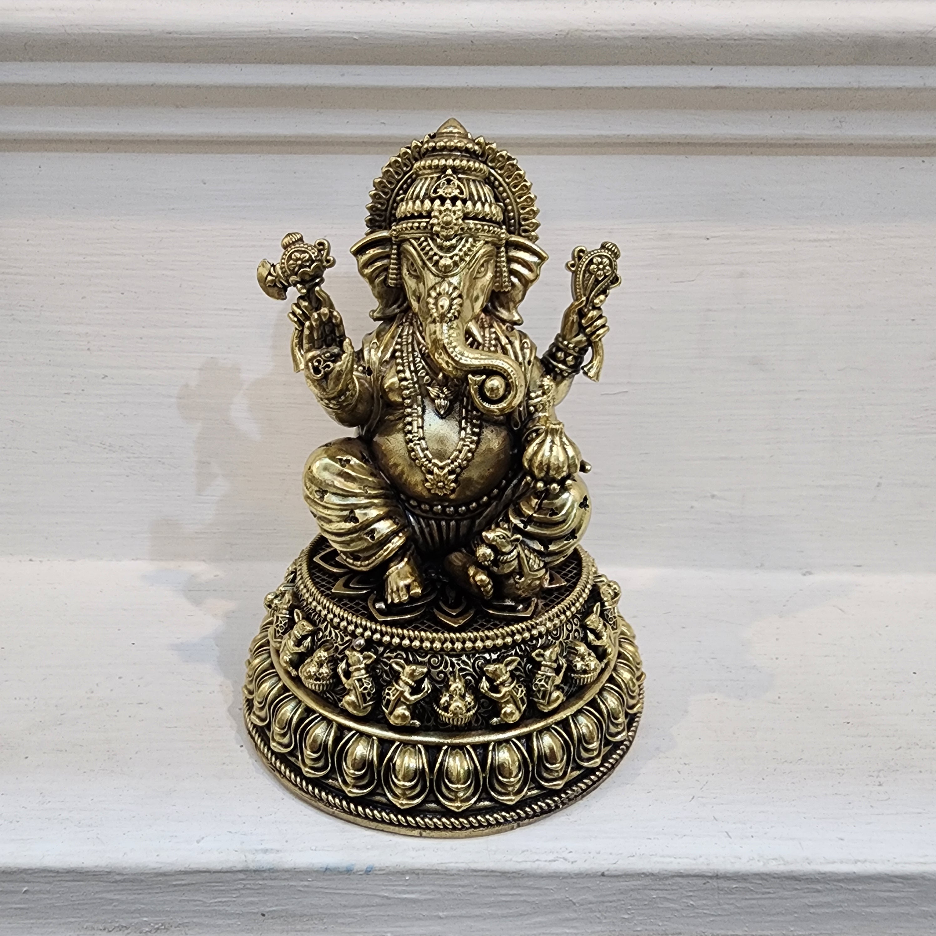 5 inch Ganesha idol in premium brass