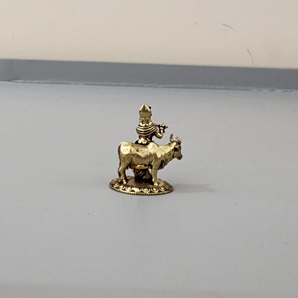 1 inch Cow krishna miniature idol 7 gram