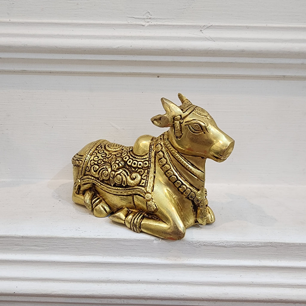 Brass bull nandi statue
