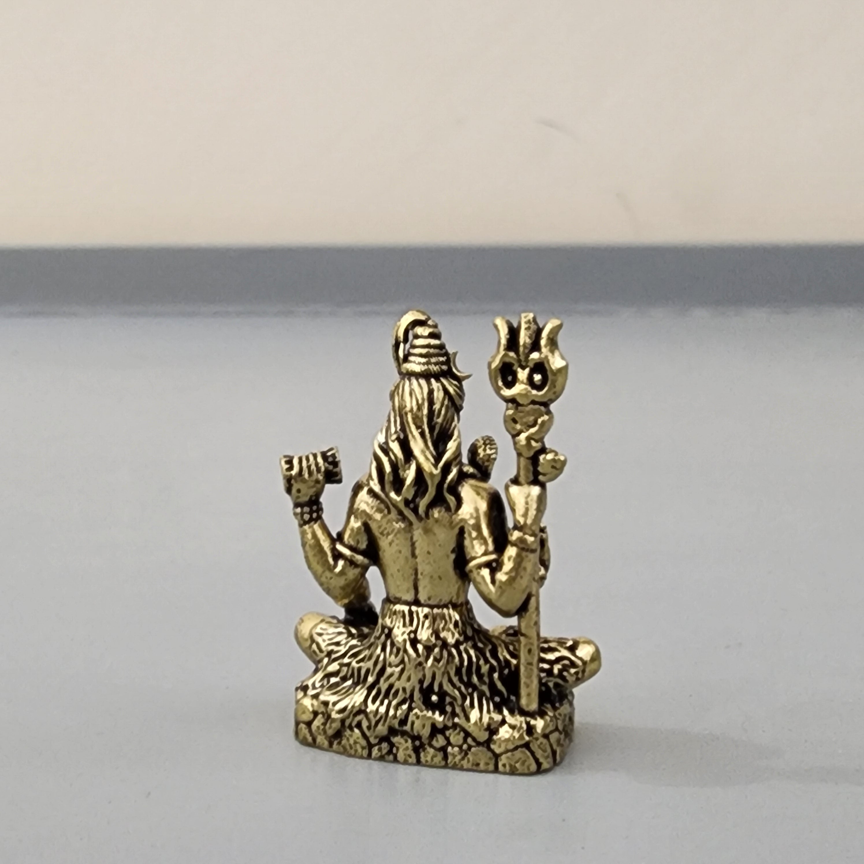 1.2 inch Blessing lord shiva miniature idol