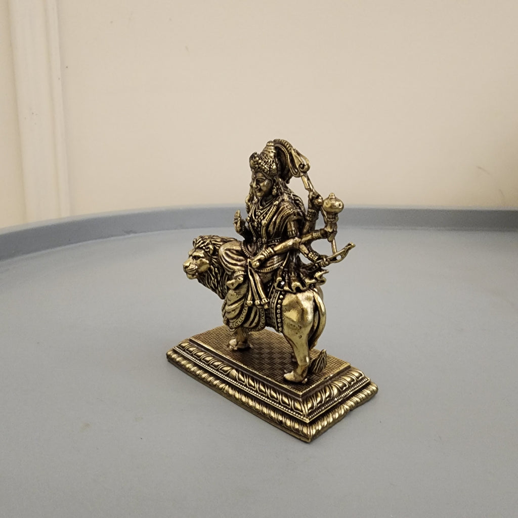 Goddess Durga Statue On Lion 3.5 Inch (130 gram)