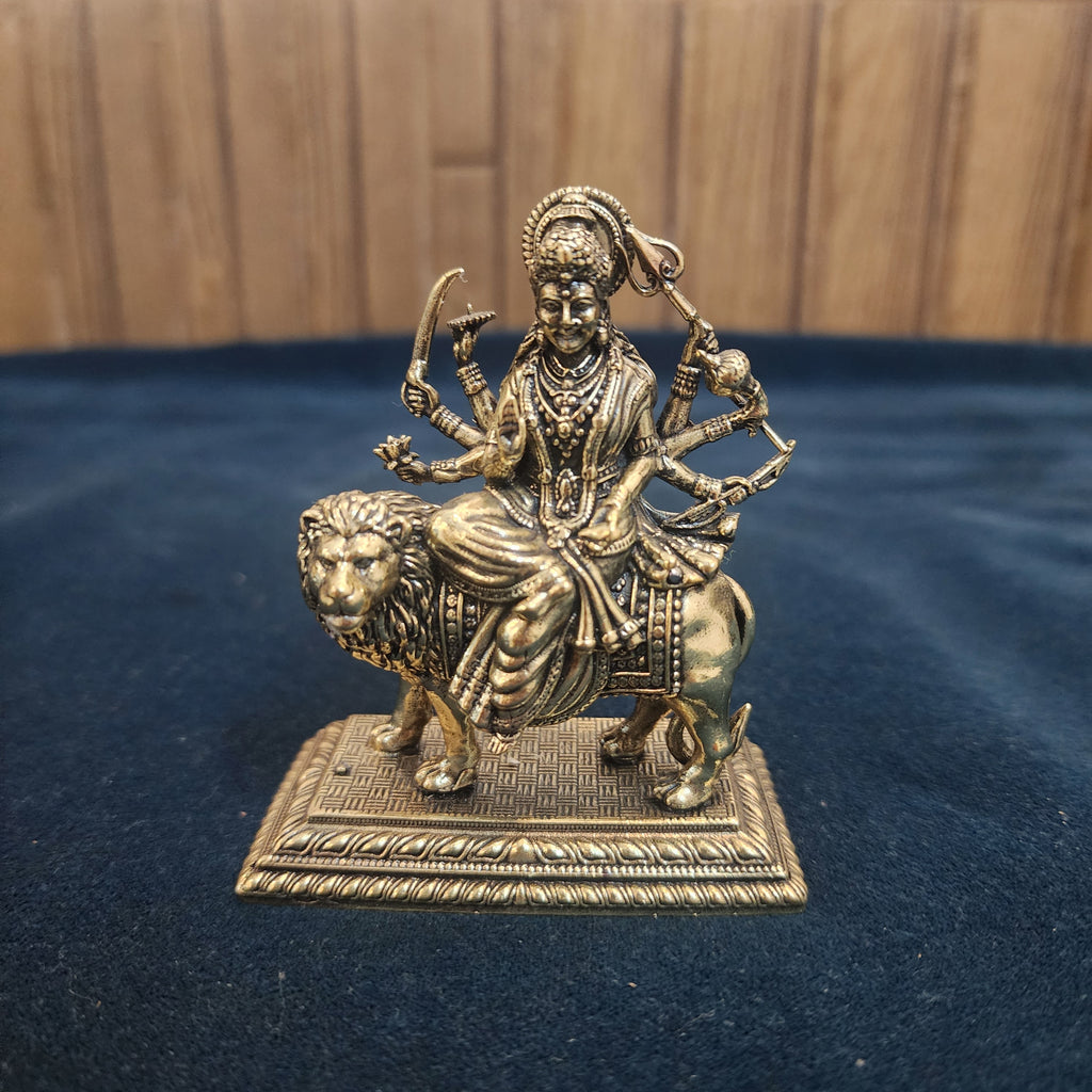 Goddess Durga Statue On Lion 3.5 Inch (130 gram)