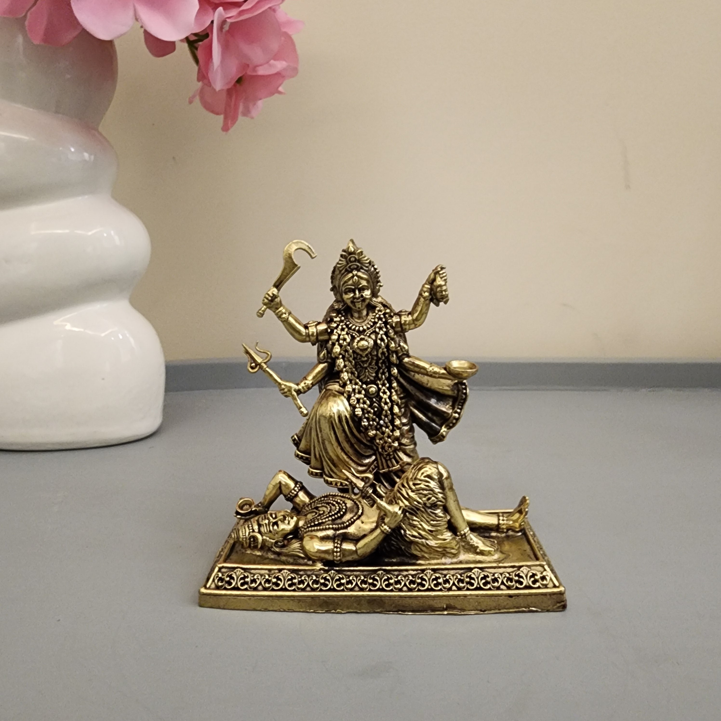 Goddess Brass Kali Idol Premium Brass 4 Inch Maa Kalika murti