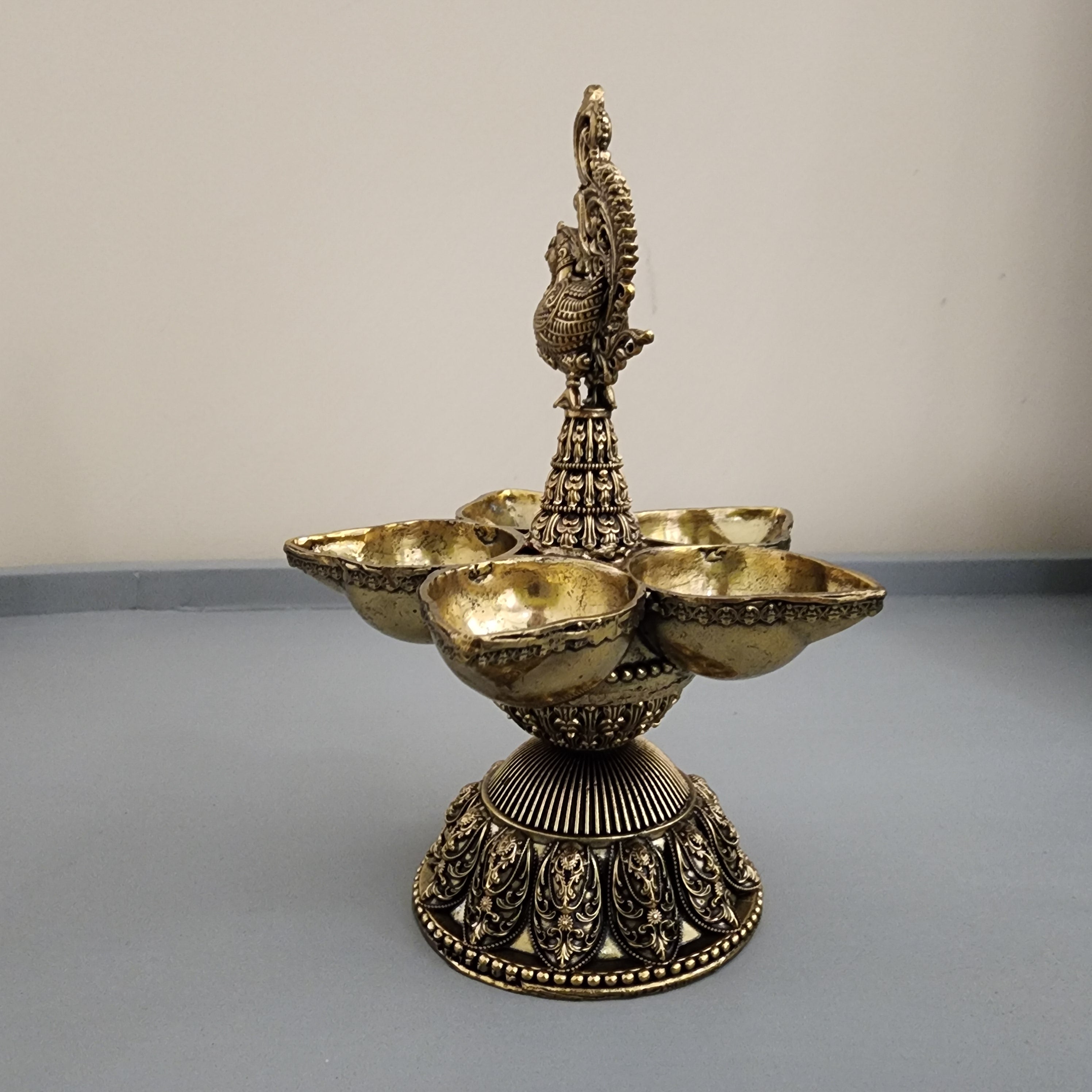 17 cm Annam Bird diya five wick (300 gram)