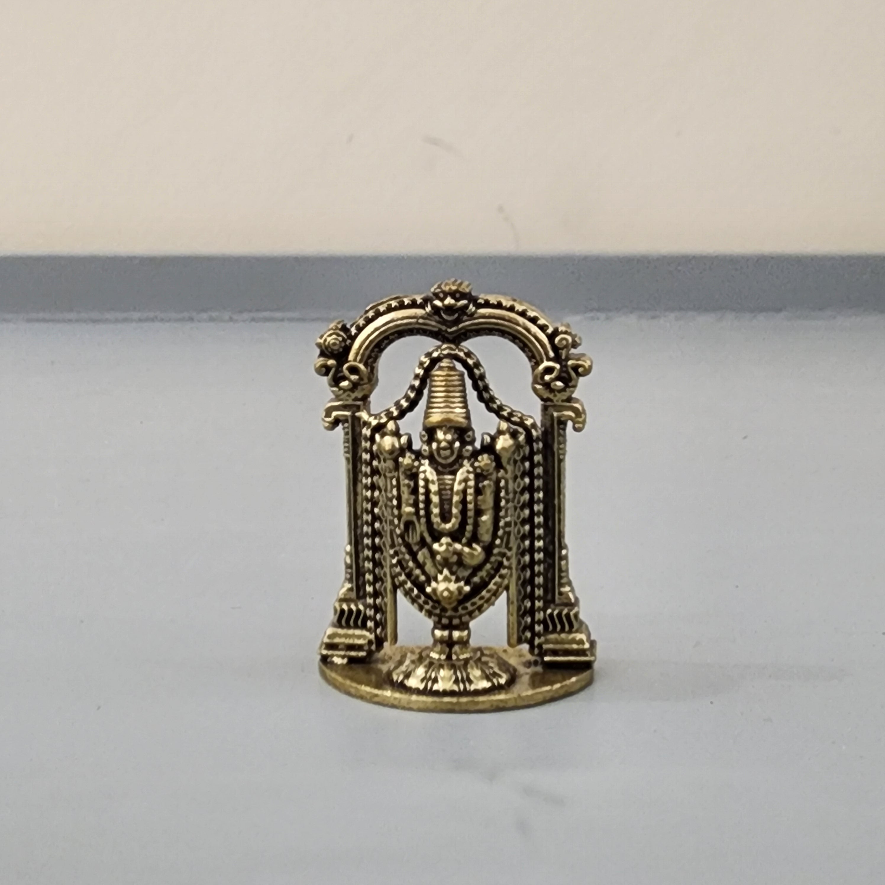 1.4 inch Tirupati balaji miniature idol 18 gram