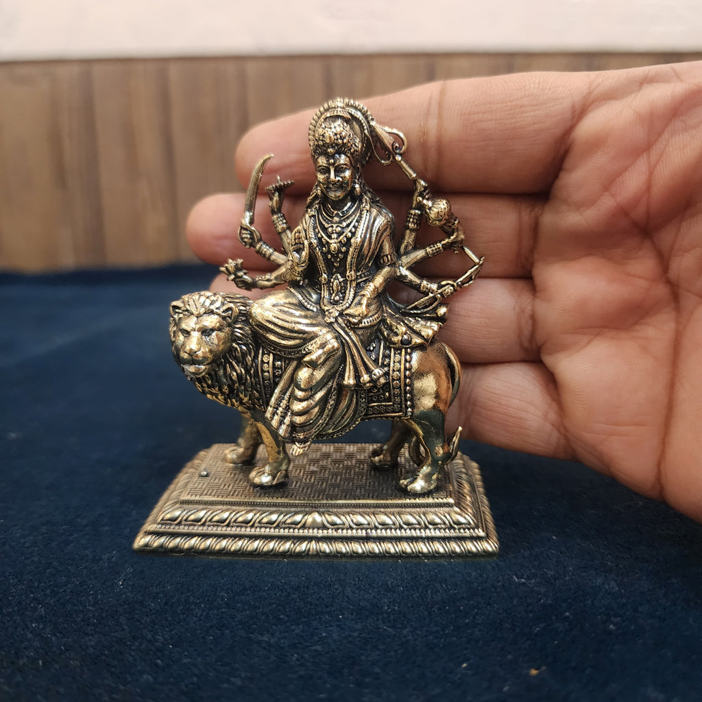 Goddess Durga Statue On Lion 3.5 Inch (130 gram)