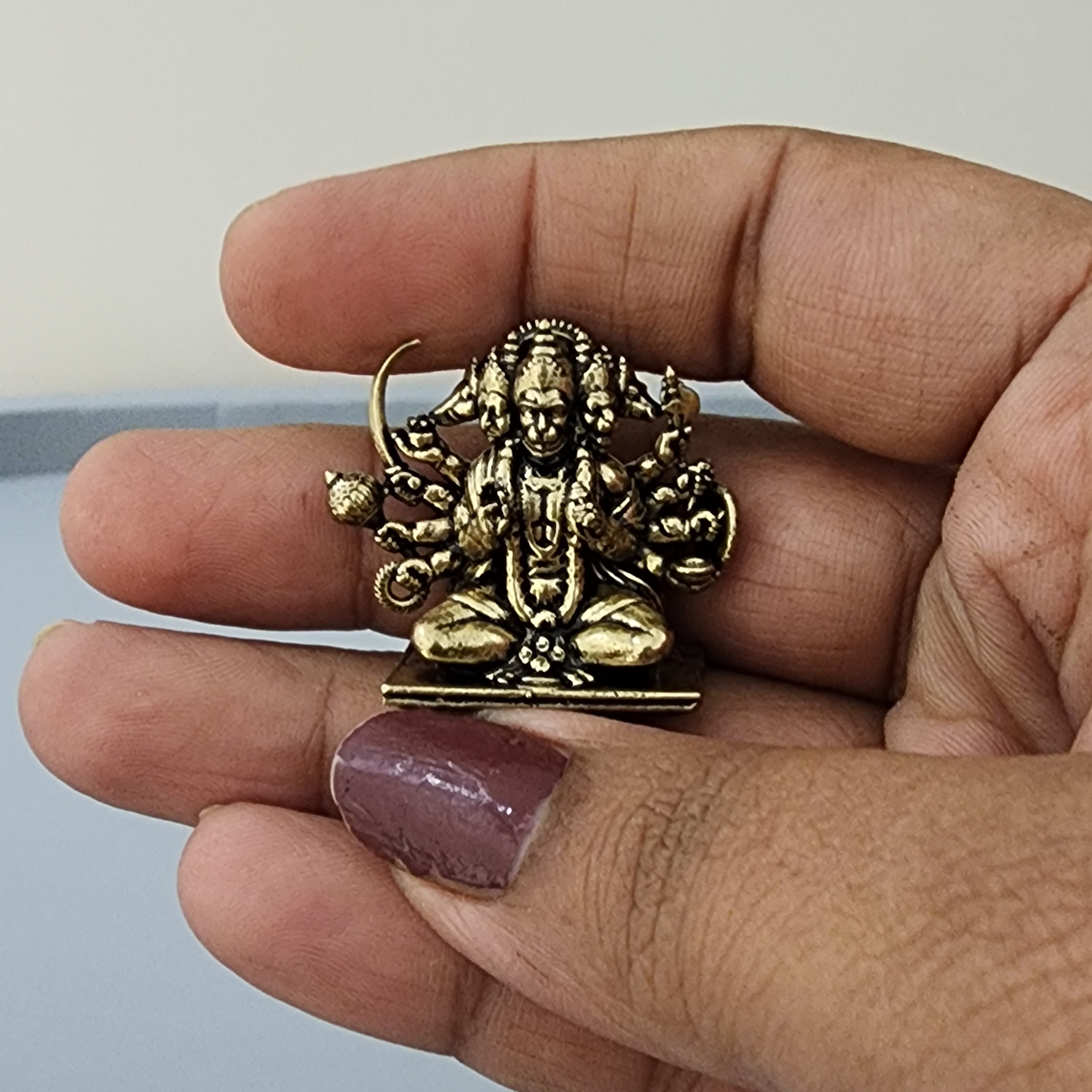 3 cm mini Punchmukhi statue