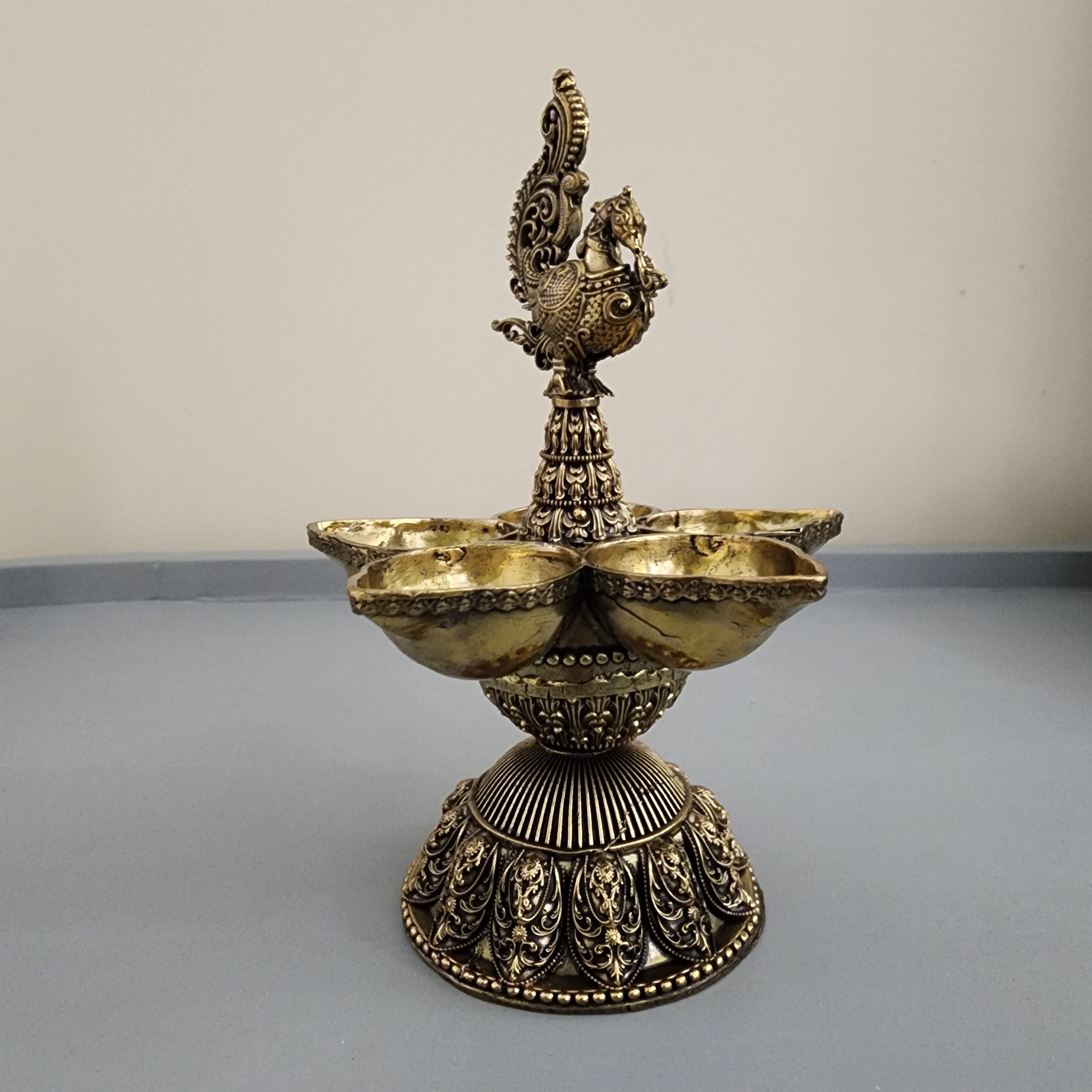 17 cm Annam Bird diya five wick (300 gram)