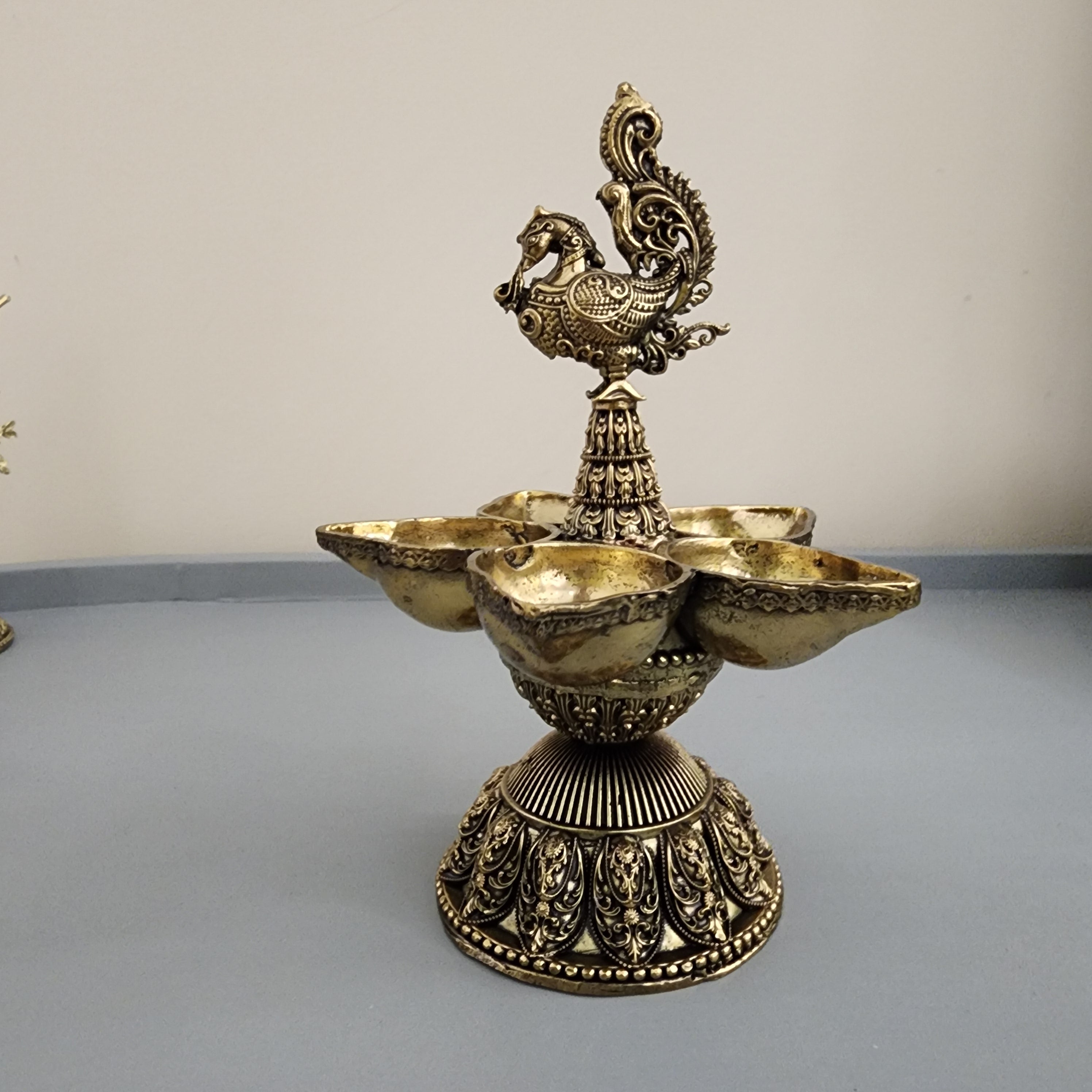 17 cm Annam Bird diya five wick (300 gram)