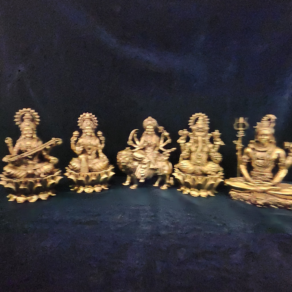6 inch Hindu god goddess statue set