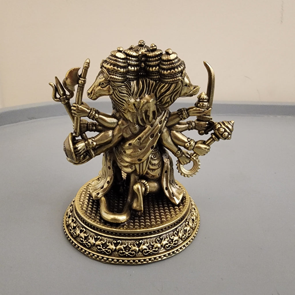 Premium Brass Panchmukhi Hanuman Statue 3 inch / 4.5 inch / 7 inch / (140 gram)