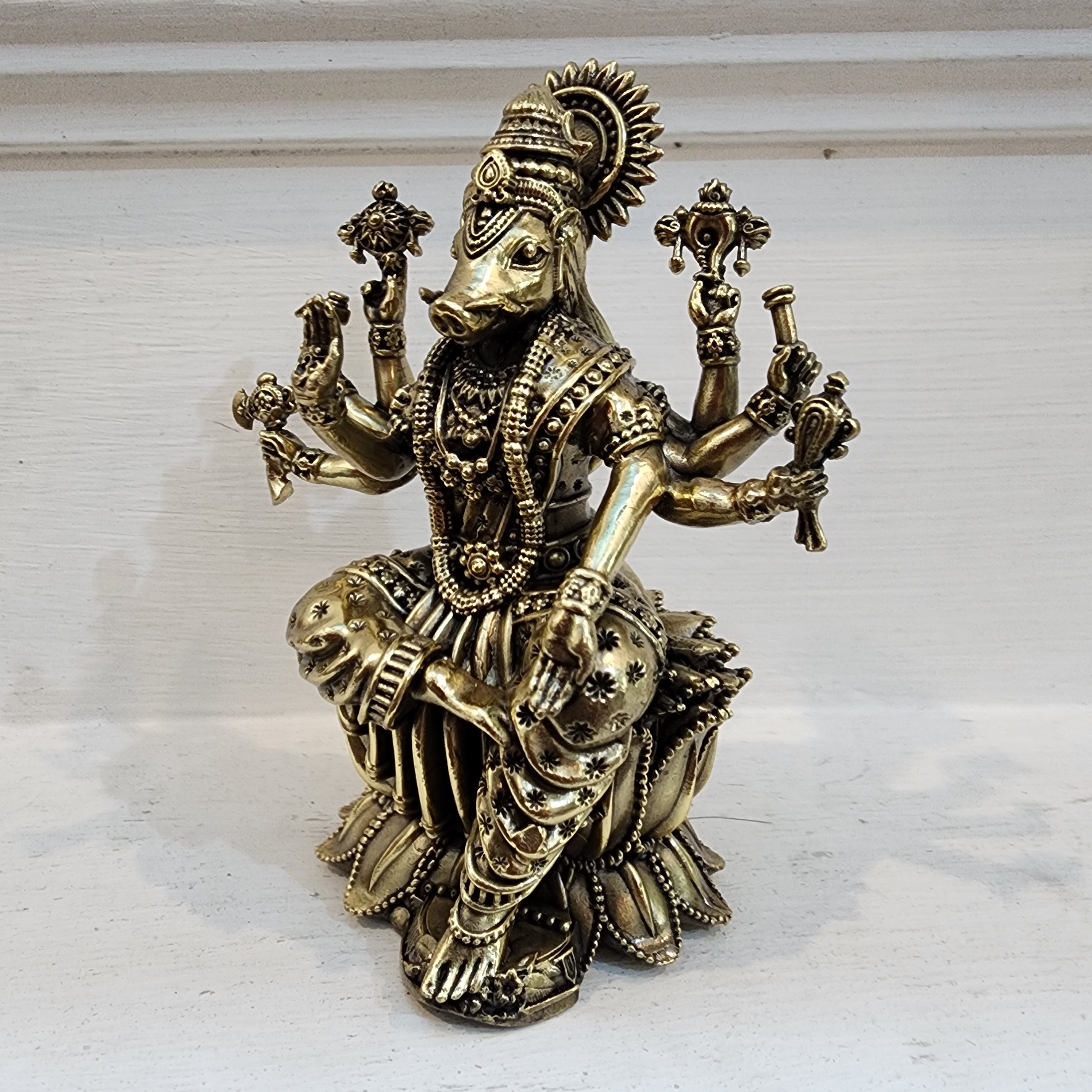 5 inch Varahi idol with premium brass