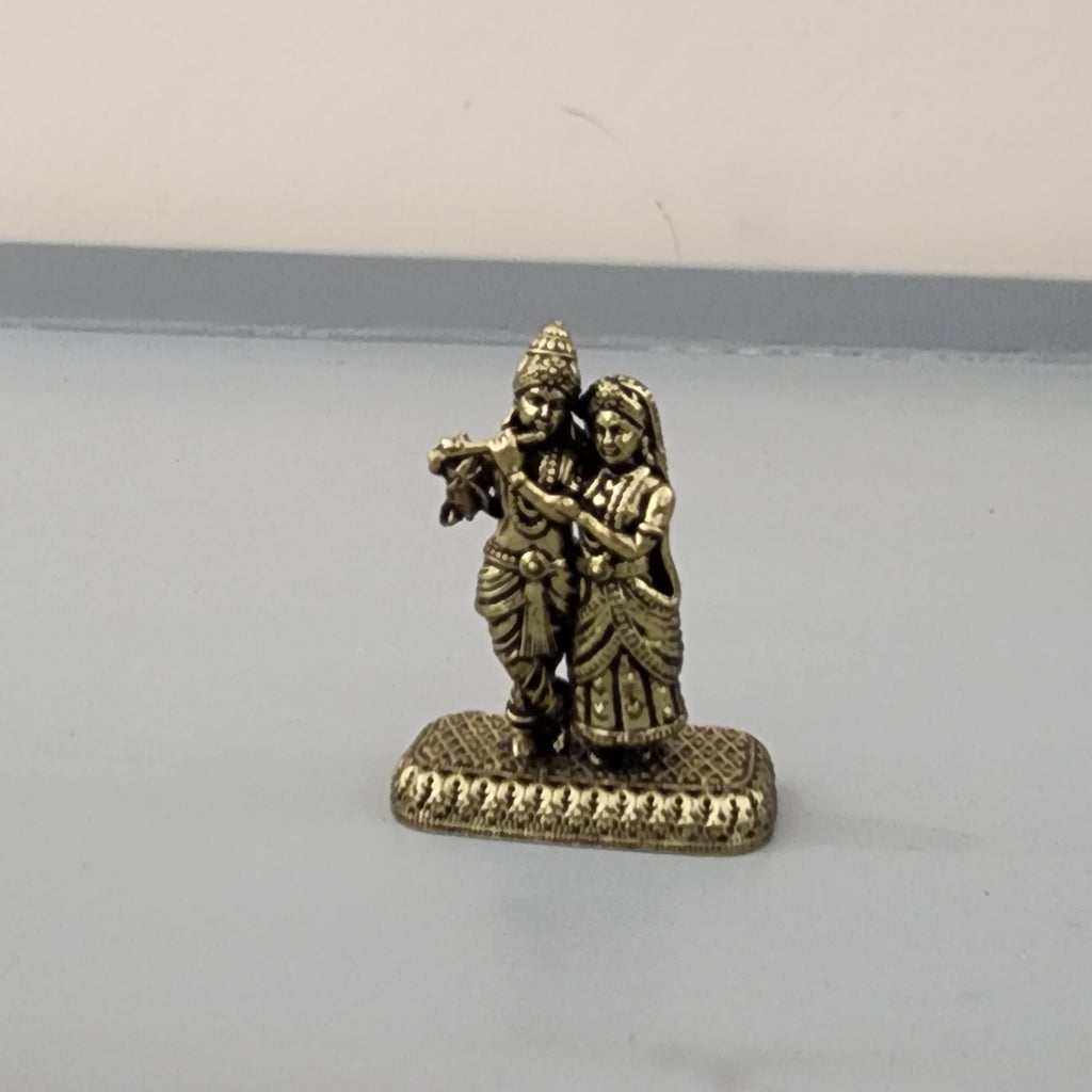 Miniature radha krishna idol